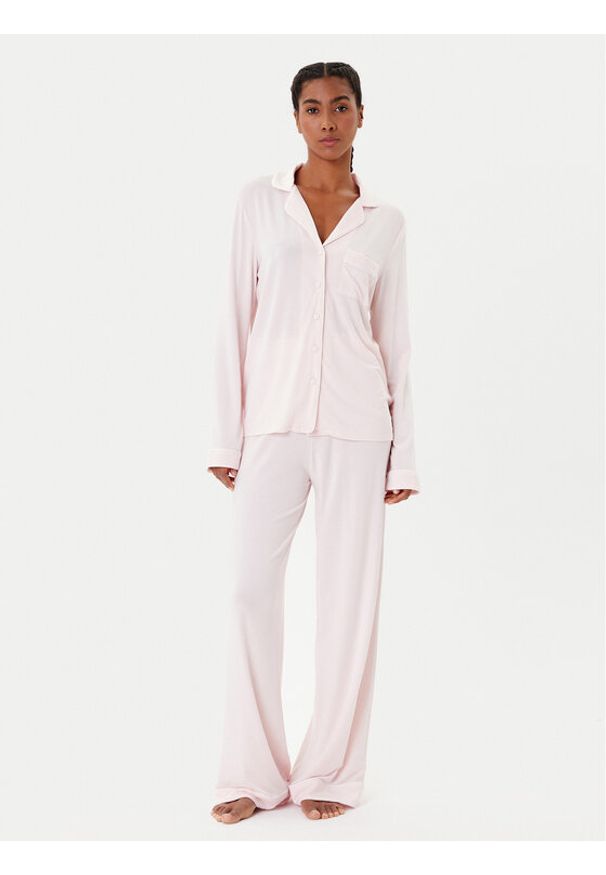Guess Piżama O4BX07 KCIN2 Różowy Regular Fit. Kolor: różowy