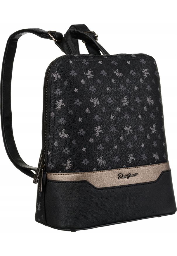 DAVID JONES - David Jones Elegancki Plecaczek Damski Ze Skóry Ekologicznej. Materiał: skóra ekologiczna. Styl: elegancki