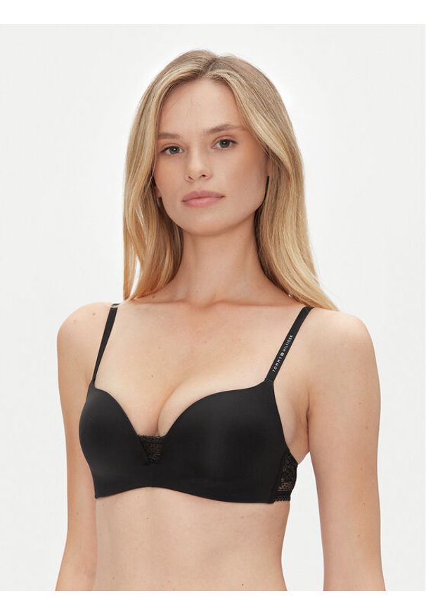 TOMMY HILFIGER - Tommy Hilfiger Biustonosz push-up UW0UW02405 Czarny. Kolor: czarny. Materiał: syntetyk. Rodzaj stanika: push-up