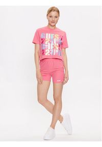 Guess T-Shirt Edwina V3GI08 I3Z14 Różowy Regular Fit. Kolor: różowy. Materiał: bawełna #6