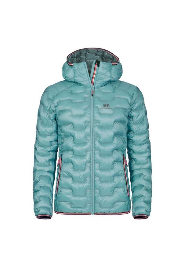 ELEVENATE - Damska kurtka z kapturem Elevenate Motion. Typ kołnierza: kaptur. Kolor: niebieski. Materiał: puch. Sezon: zima. Sport: narciarstwo
