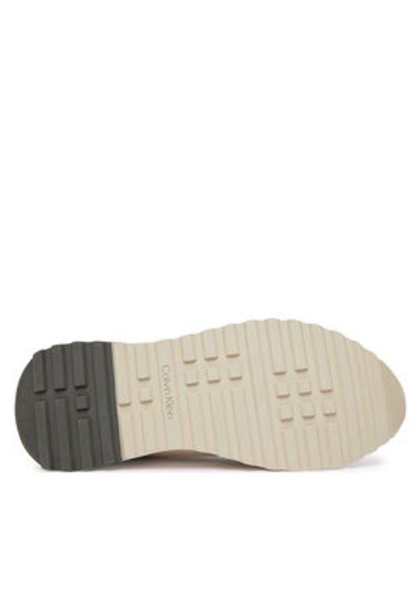 Calvin Klein Sneakersy City Runner Laceup Ny Mix HM0HM02144 Beżowy. Kolor: beżowy. Materiał: skóra, zamsz
