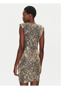 Just Cavalli Sukienka koktajlowa 78PAO949 Brązowy Slim Fit. Kolor: brązowy. Materiał: syntetyk. Styl: wizytowy #4