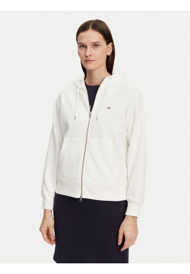 GANT - Gant Bluza Shield 4201412 Écru Regular Fit. Kolor: kremowy. Materiał: bawełna
