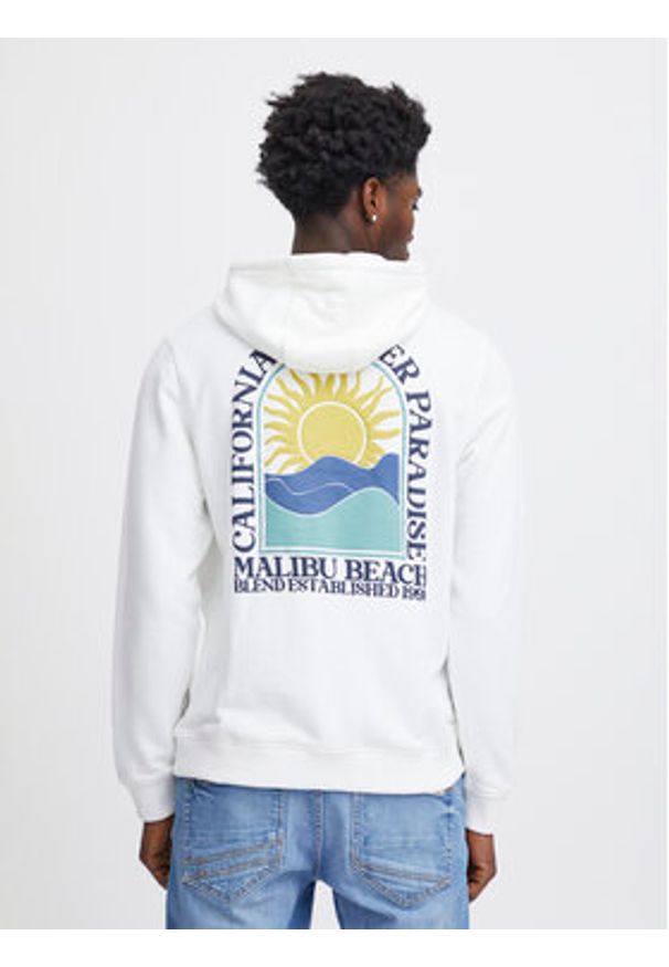 Blend Bluza 20716521 Biały Regular Fit. Kolor: biały. Materiał: bawełna