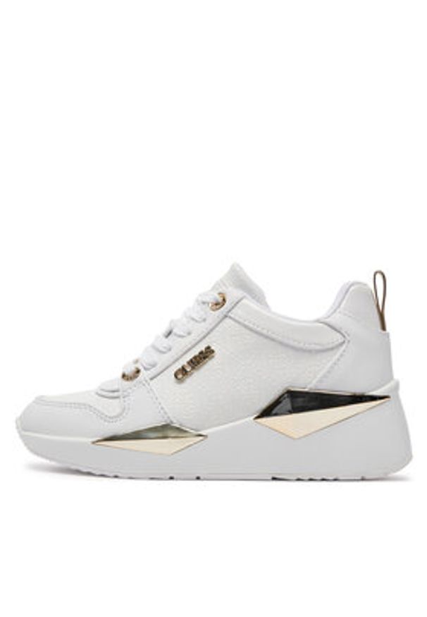 Guess Sneakersy Tallyn FL5TLY FAL12 Biały. Kolor: biały. Materiał: skóra