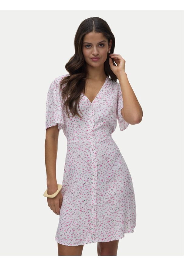Vero Moda Sukienka letnia Alba 10292845 Różowy jasny Regular Fit. Kolor: różowy. Materiał: wiskoza. Sezon: lato