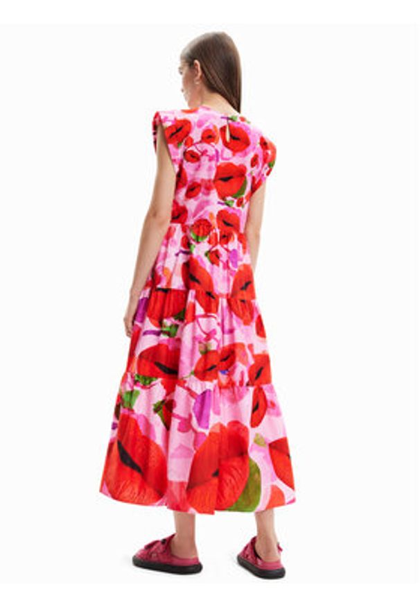 Desigual Sukienka letnia MONSIEUR CHRISTIAN LACROIX Tulip 23SWVW25 Różowy Regular Fit. Kolor: różowy. Materiał: bawełna. Sezon: lato