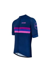 KEADA SPORTS - Damska koszulka rowerowa z krótkim rękawem - Sunset. Kolor: fioletowy. Długość rękawa: krótki rękaw. Długość: krótkie. Sport: kolarstwo