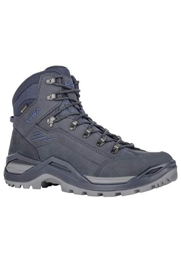 Buty trekkingowe męskie Lowa Renegade Evo Mid Gtx. Wysokość cholewki: za kostkę. Zapięcie: sznurówki. Kolor: szary. Materiał: materiał, skóra, syntetyk. Szerokość cholewki: normalna