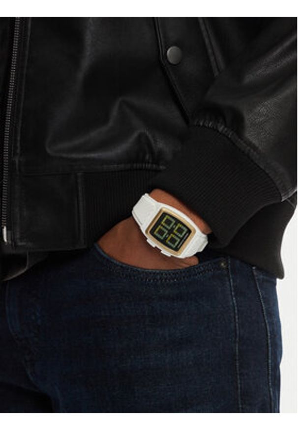 Armani Exchange Zegarek Kelvin AX2968 Biały. Kolor: biały. Materiał: syntetyk