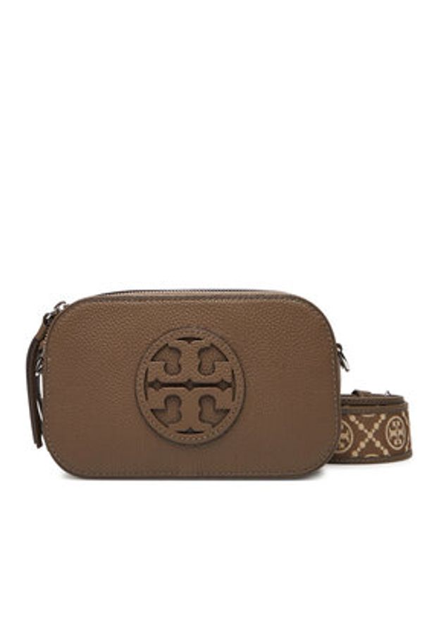 Tory Burch Torebka Mini Miller Crossbody 171955 Brązowy. Kolor: brązowy. Materiał: skórzane
