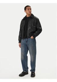 Calvin Klein Jeans Kurtka z imitacji skóry LV04RE403G Czarny Regular Fit. Kolor: czarny. Materiał: skóra #5