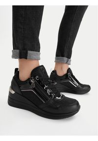 Nine West Sneakersy CEO-AMINA-01 Czarny. Kolor: czarny. Materiał: materiał #1