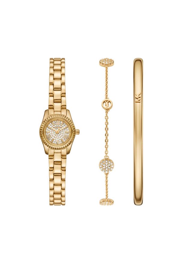 Michael Kors Zestaw zegarek i bransoletka Lexington Set MK4944SET Złoty. Kolor: złoty