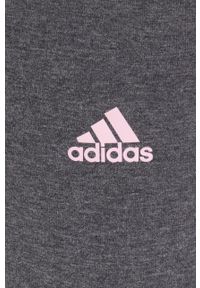 Adidas - adidas legginsy damskie kolor szary melanżowe. Kolor: szary. Materiał: materiał. Wzór: melanż #4