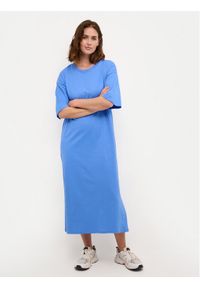 Kaffe Sukienka letnia Edna 10507351 Niebieski Loose Fit. Kolor: niebieski. Materiał: bawełna. Sezon: lato #1