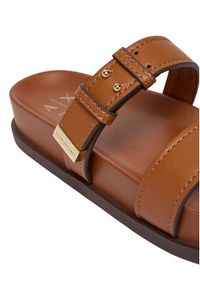 Armani Exchange Klapki XW002575 AF21266 U6123 Brązowy. Kolor: brązowy. Materiał: skóra #3