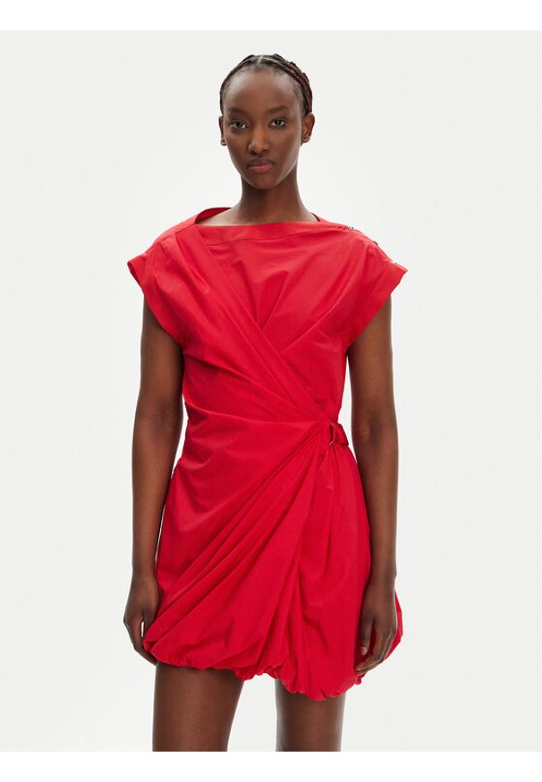 Pinko - PINKO Sukienka koktajlowa Elliot 105215 A2LD Czerwony Regular Fit. Kolor: czerwony. Materiał: bawełna. Styl: wizytowy