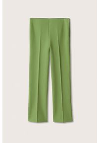 mango - Mango spodnie Atenas damskie kolor zielony szerokie high waist. Stan: podwyższony. Kolor: zielony #7