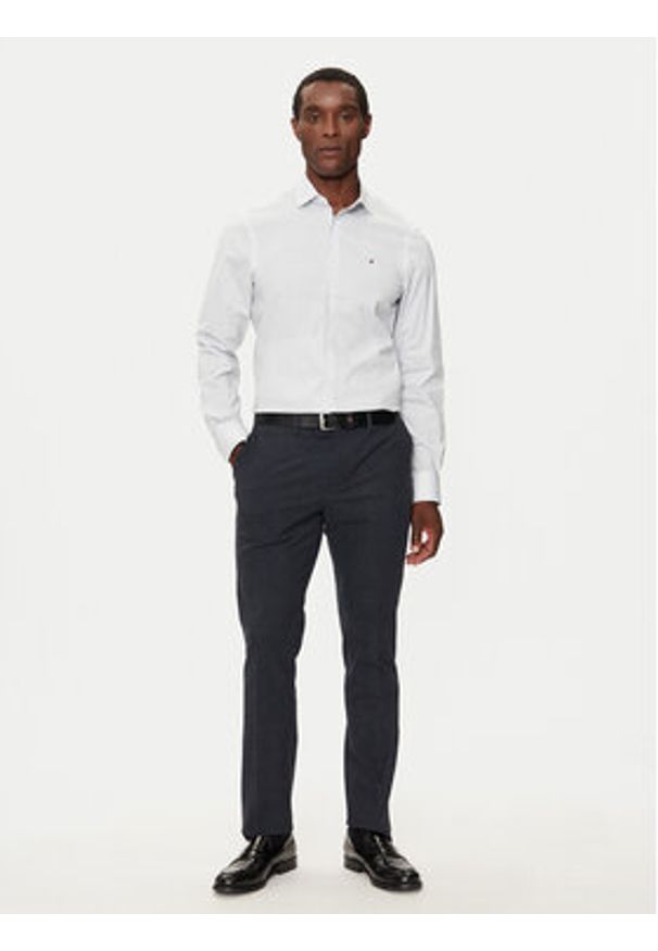TOMMY HILFIGER - Tommy Hilfiger Koszula MW0MW36923 Biały Slim Fit. Kolor: biały. Materiał: bawełna