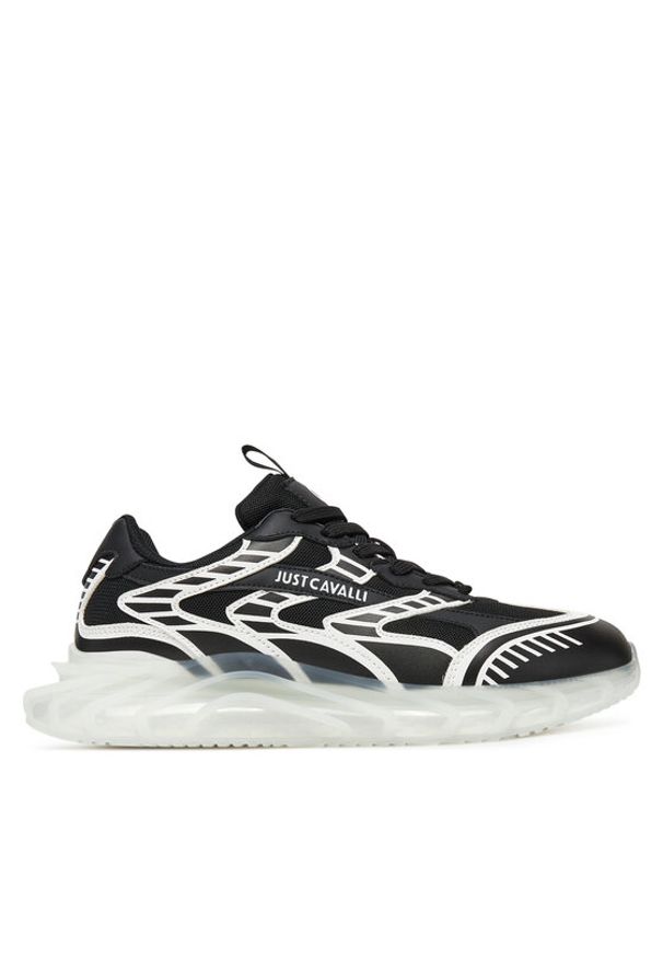 Just Cavalli Sneakersy 78QA3SQ2 ZSC45 Czarny. Kolor: czarny. Materiał: materiał