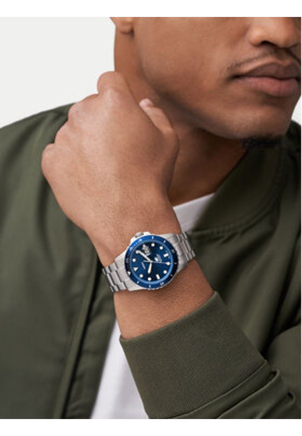 Fossil Zegarek Blue FS6029 Srebrny. Kolor: srebrny