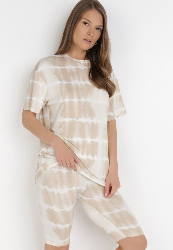Born2be - Beżowy 2-Częściowy Komplet Dresowy Lysitus. Kolor: beżowy. Materiał: dresówka