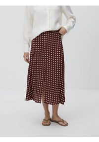 Reserved - Spódnica midi z wiskozy - wielobarwny. Materiał: wiskoza #1