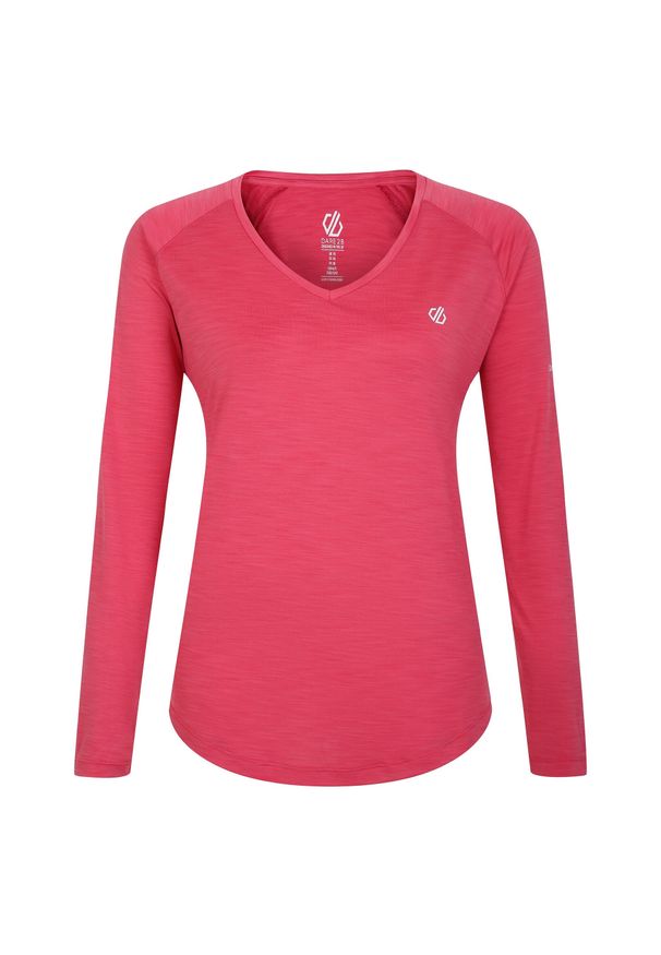 DARE 2B - Damska Koszulka Z Długim Rękawem Discern. Kolor: różowy. Długość rękawa: długi rękaw. Długość: długie. Sport: turystyka piesza