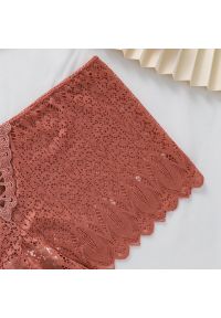 Intica - Majtki koronkowe z sznurowaniem eleganckie na co dzień Aylin. Kolor: beżowy. Materiał: koronka. Wzór: koronka #5