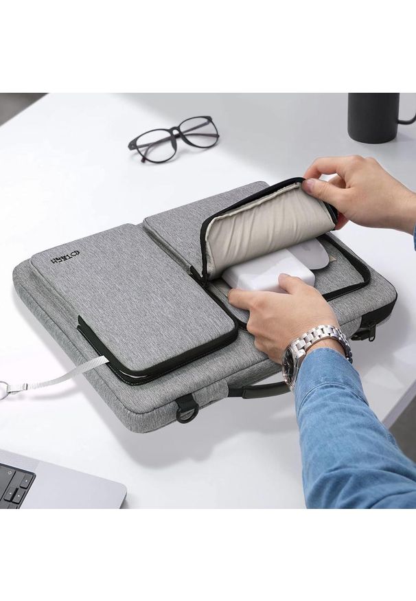TECH-PROTECT - Torba Tech-Protect Defender Bag Laptop 15-16 szary. Kolor: szary. Materiał: materiał. Styl: elegancki, casual