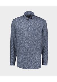 PAUL & SHARK - Granatowa koszula z printem. Okazja: na co dzień. Kolor: niebieski. Materiał: bawełna. Wzór: nadruk. Styl: casual #1