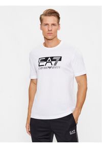 T-Shirt EA7 Emporio Armani. Kolor: biały. Materiał: bawełna #1