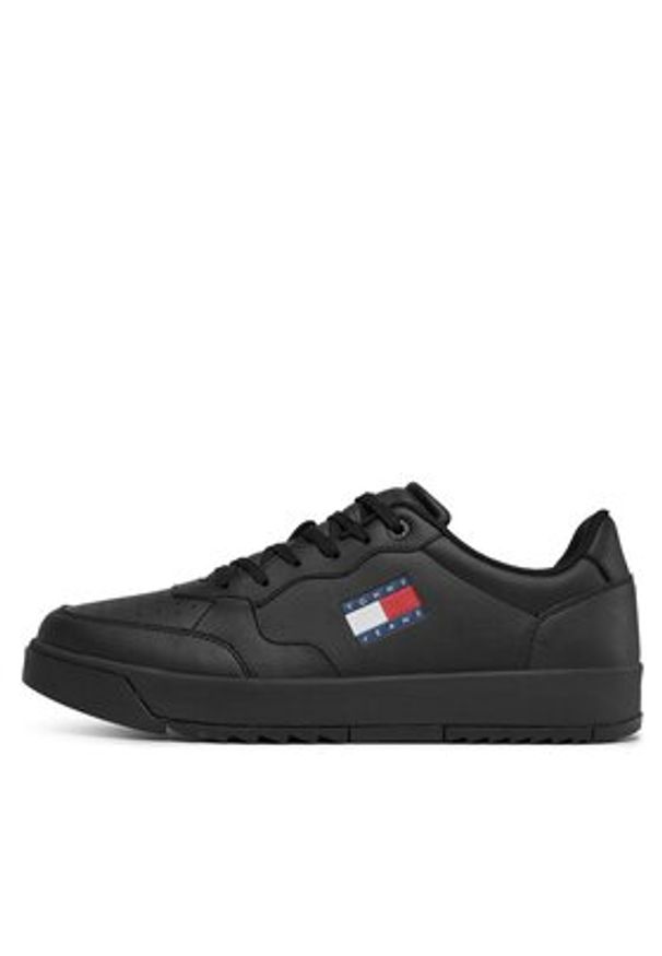 Tommy Jeans Sneakersy Retro Ess EM0EM01397 Czarny. Kolor: czarny. Materiał: skóra