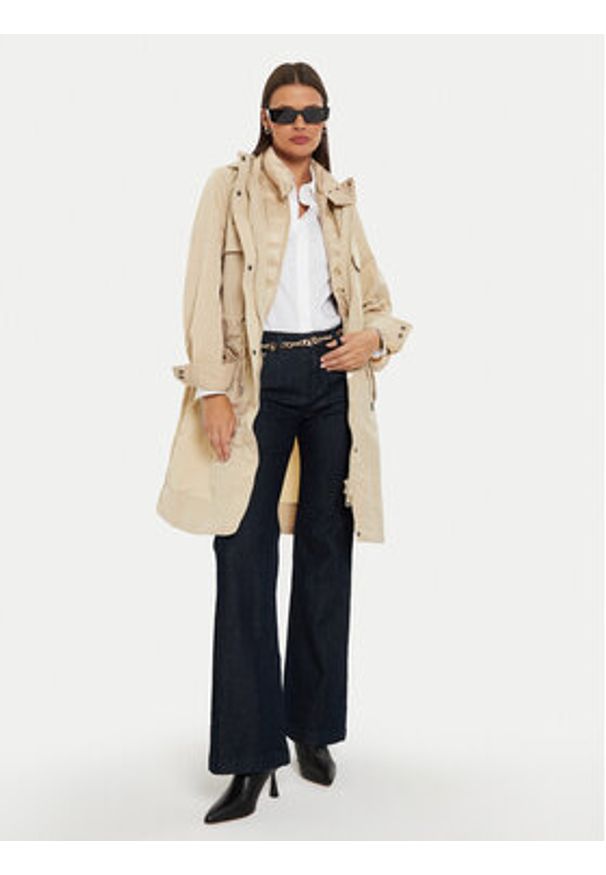 Guess Parka W4YL24 WGAW2 Beżowy Regular Fit. Kolor: beżowy. Materiał: syntetyk