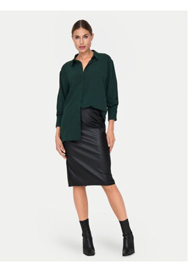 JDY Koszula Kenta 15268316 Zielony Regular Fit. Typ kołnierza: kołnierzyk klasyczny. Kolor: zielony. Materiał: syntetyk