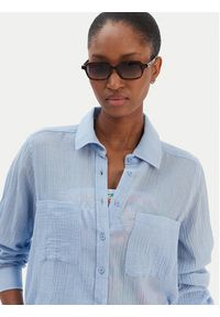 Seafolly Koszula Breeze 55428-TO Błękitny Regular Fit. Kolor: niebieski. Materiał: bawełna #2