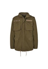 BUILD YOUR BRAND - Męska Kurtka M65 Giant Padded Jacket. Kolor: zielony