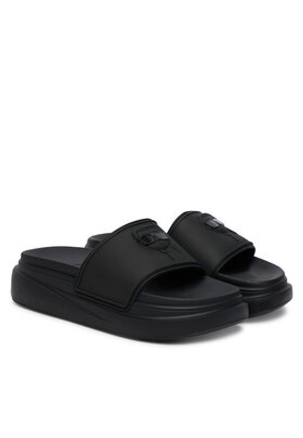 Karl Lagerfeld - KARL LAGERFELD Klapki KL88819C Czarny. Kolor: czarny. Materiał: syntetyk