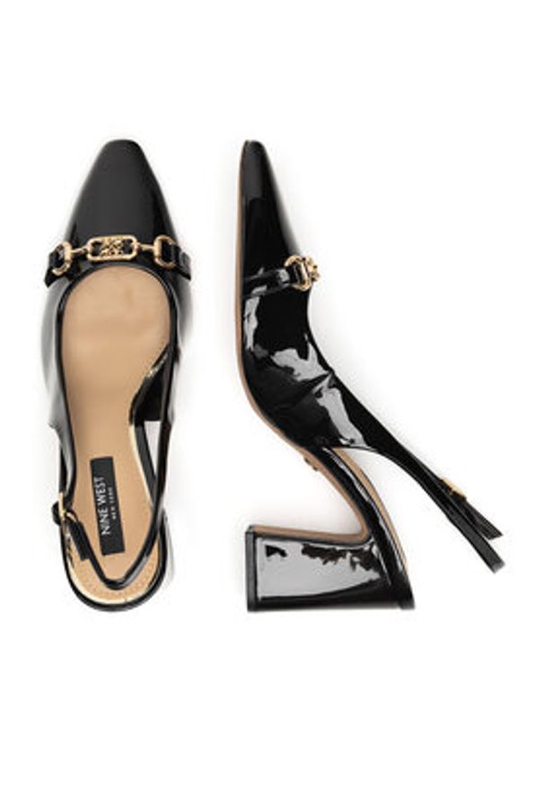 Nine West Czółenka PD0023-01 Czarny. Kolor: czarny. Materiał: materiał