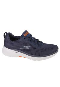 skechers - Buty sportowe Sneakersy męskie, Go Walk 6 Avalo. Kolor: niebieski. Sport: turystyka piesza