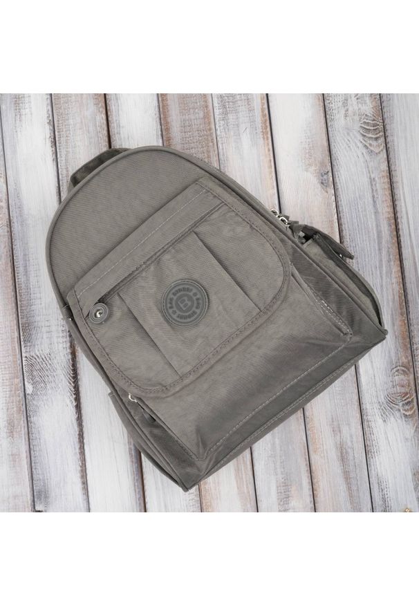 BAG STREET - Plecak damski szary Bag Street SP-10-GR. Kolor: szary. Materiał: materiał. Styl: street