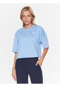 Puma T-Shirt Classics 538052 Niebieski Oversize. Kolor: niebieski. Materiał: bawełna