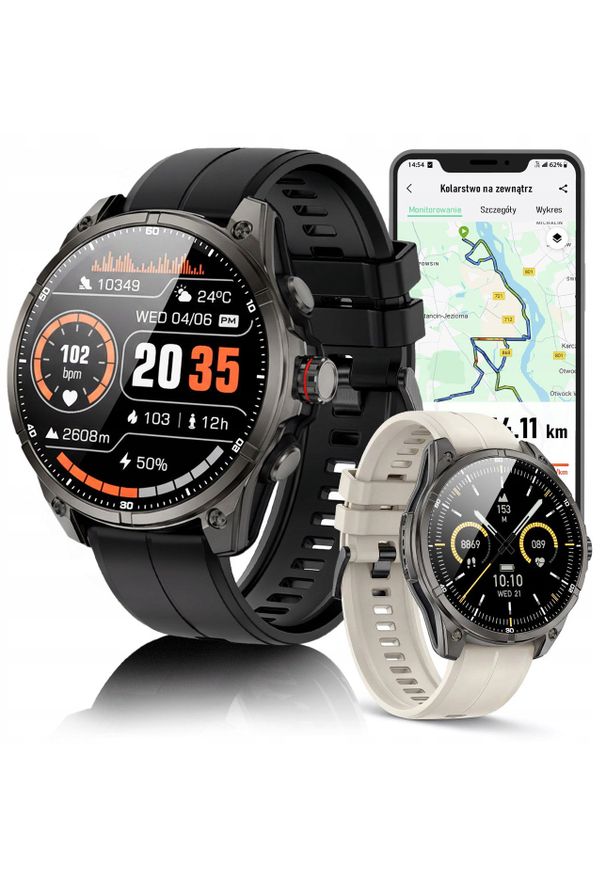 JG Smart - Smartwatch Męski Zegarek Menu PL GPS Amoled Rozmowy Wodoodpony 5ATM 670mAh. Rodzaj zegarka: smartwatch
