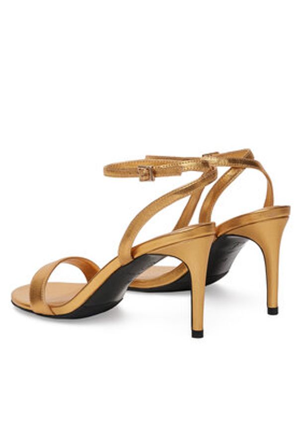 Eva Minge Sandały AGERATUM-LT133-6 Złoty. Kolor: złoty. Materiał: skóra