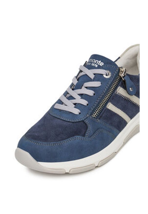 Remonte Sneakersy D1S04-14 Granatowy. Kolor: niebieski. Materiał: skóra