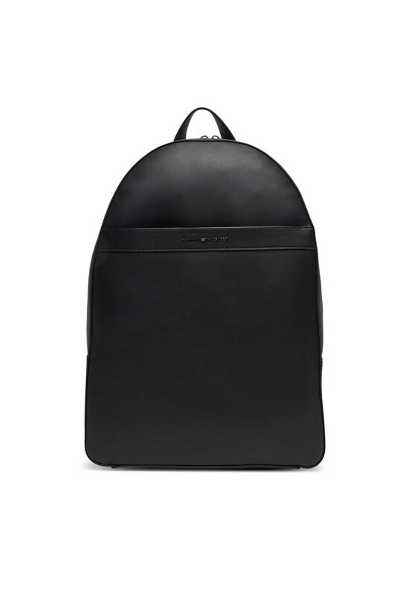 TOMMY HILFIGER - Tommy Hilfiger Plecak Th Corp Backpack AM0AM13221 Czarny. Kolor: czarny. Materiał: skóra