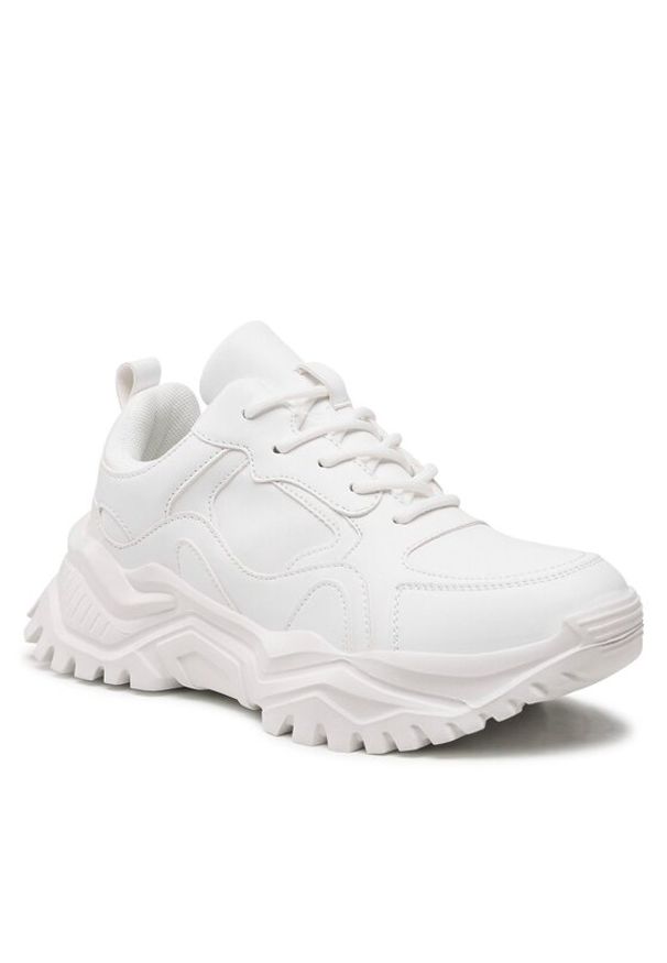 DeeZee Sneakersy WS8217-5 Biały. Kolor: biały. Materiał: skóra