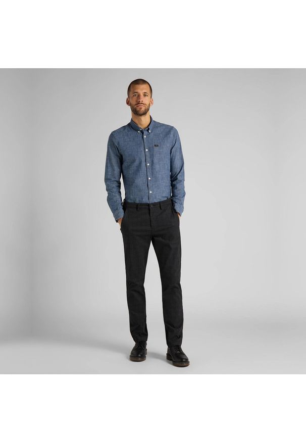 Lee - SPODNIE MĘSKIE LEE CHINO PEWTER CHECK L768QJRV 112121094